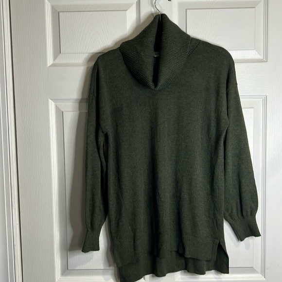 Loft Womens Sweater - Green - Turtleneck Pullover - Size Large Petite - Picture 1 of 6